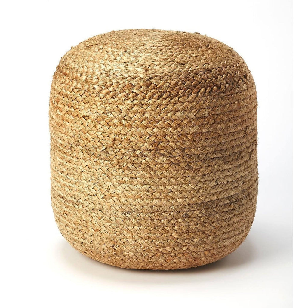 Natural Round Jute Pouffe H28963