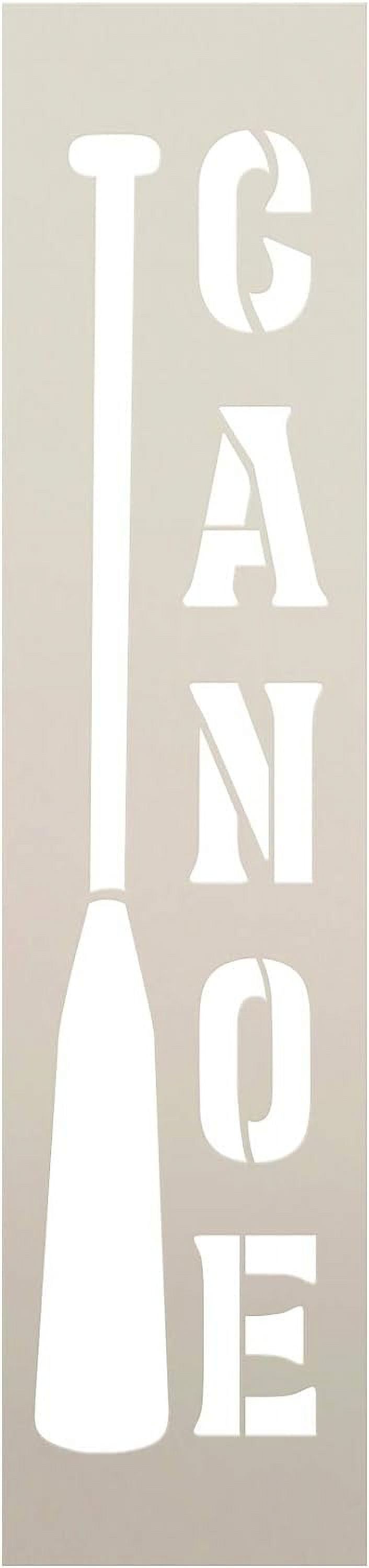Canoe Stencil With Oar Reusable Template (22.5 X 5.25 Inch) W741144