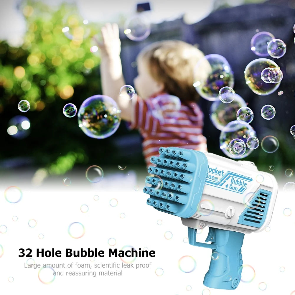 32 Holes Electric Bubble Machine (Blue) G7451