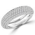 14K White Gold Diamond Anniversary Band Ring X7535