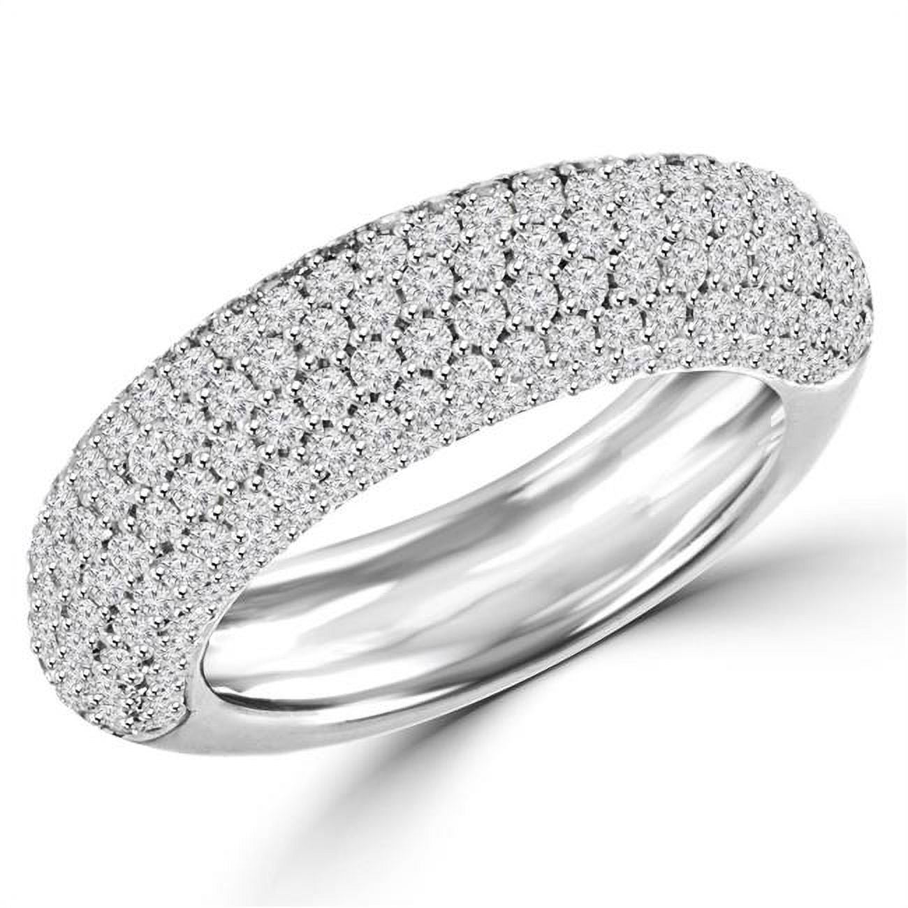 14K White Gold Diamond Anniversary Band Ring X7535