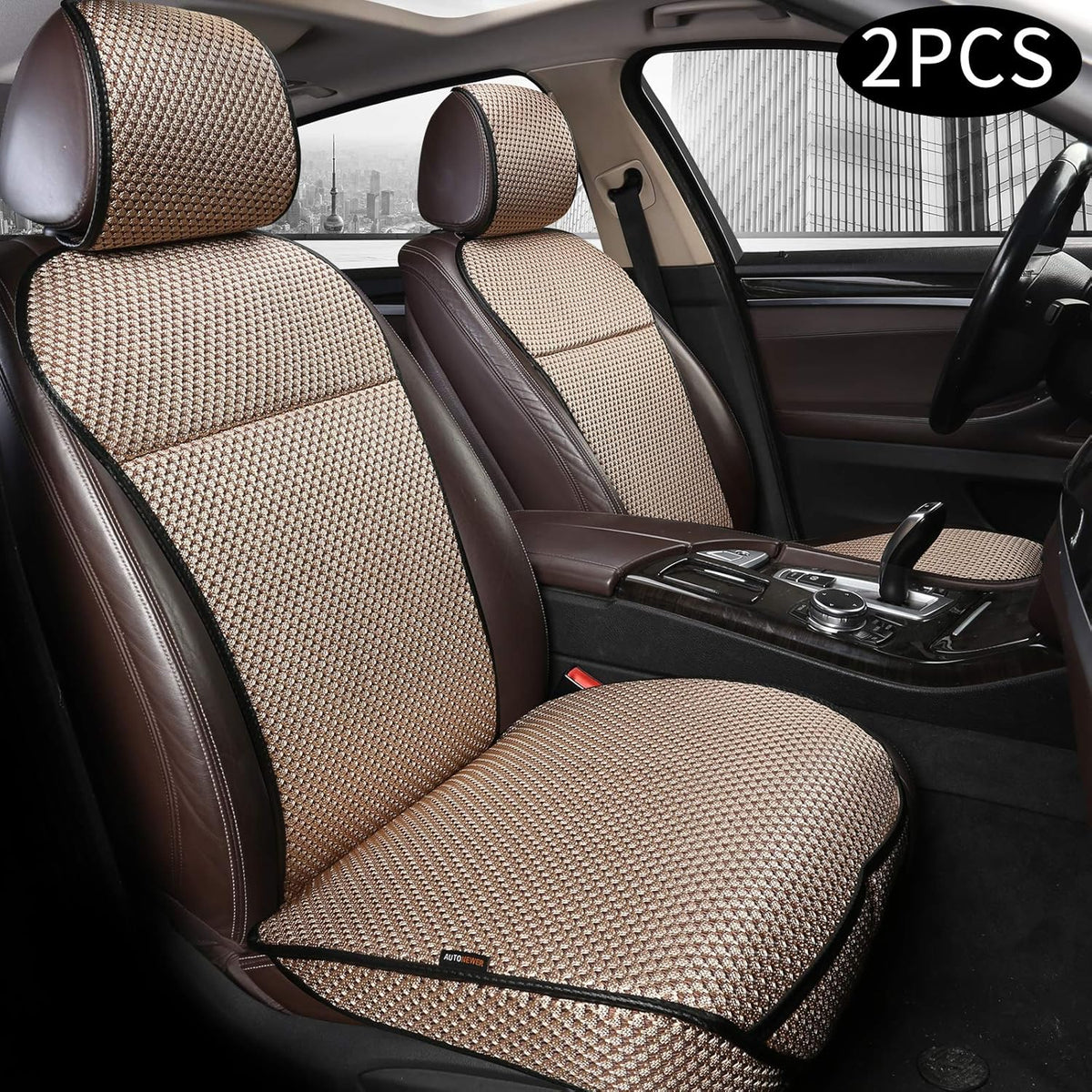 Black+Grey Universal Car Seat Cover Q9366