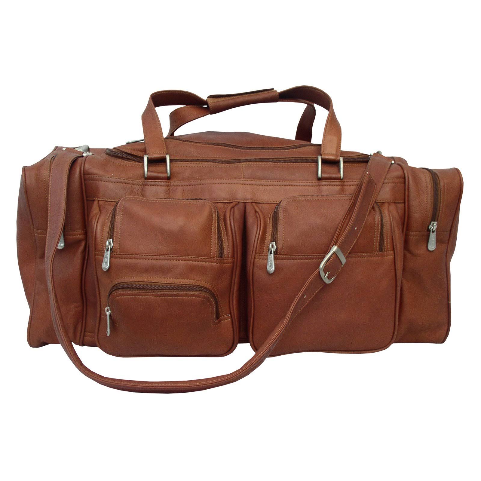 Saddle Leather Duffel with Pockets R8036