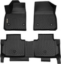 Black Heavy Duty All Weather Floor Mats Liners for Car Front and Rear L6265