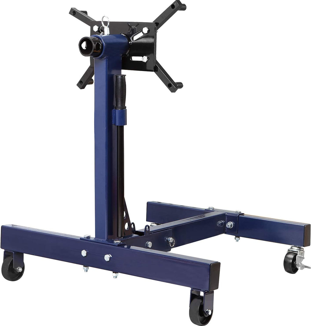 3/4 Ton Steel Rotating Engine Stand with Folding Frame, Blue V400