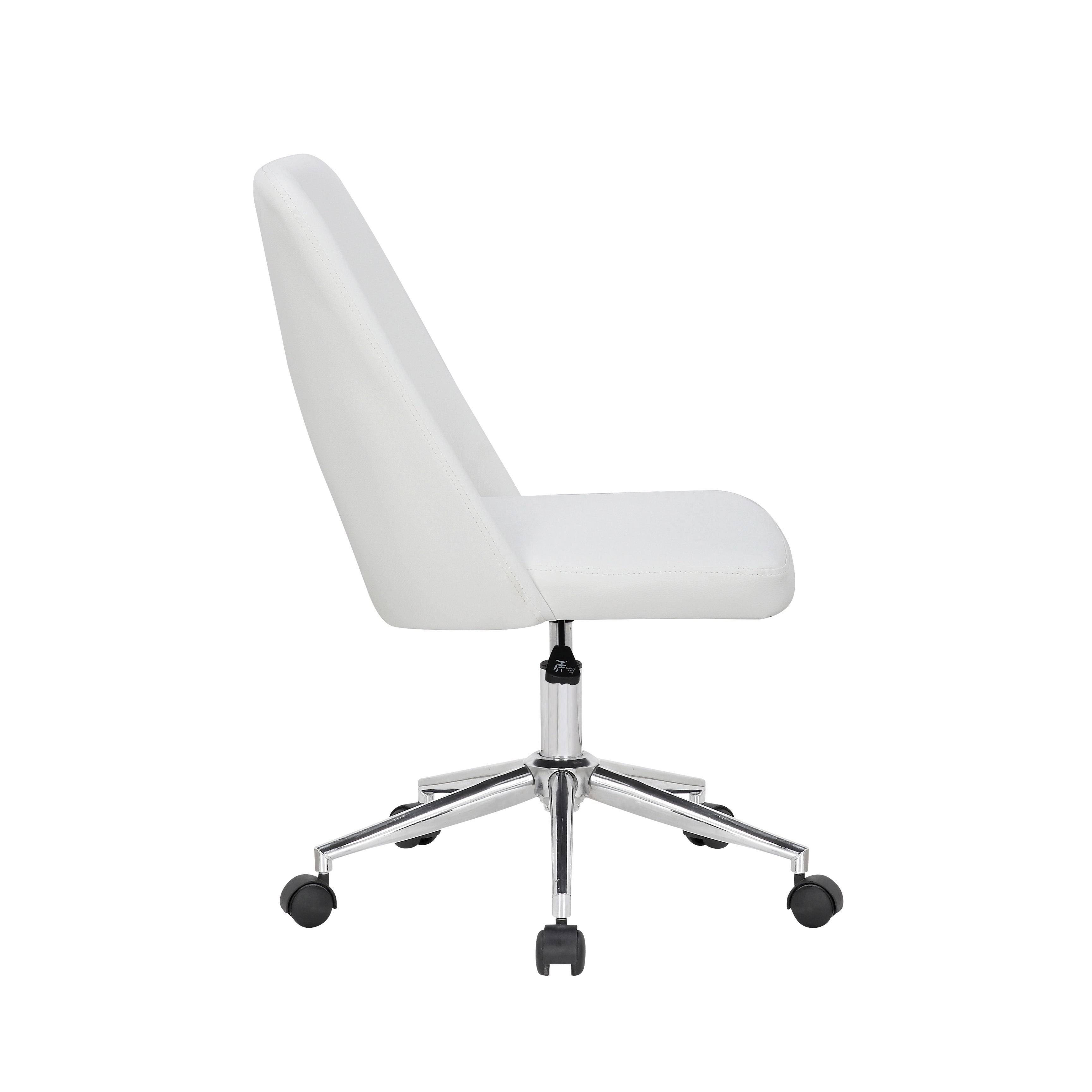 White Fabric Office Task Chair R1109