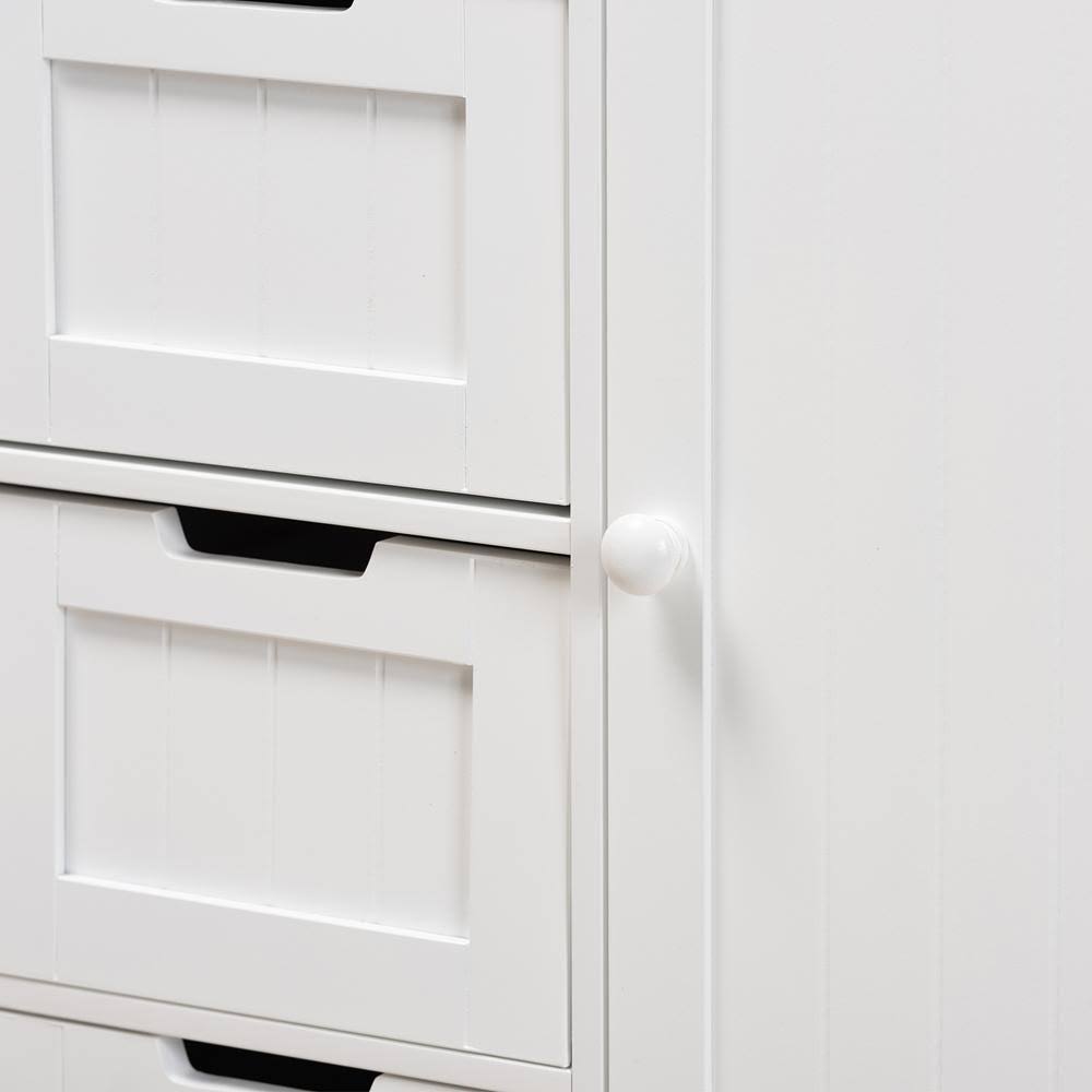 White 4-Drawer Wood Bathroom Storage Cabinet R788152