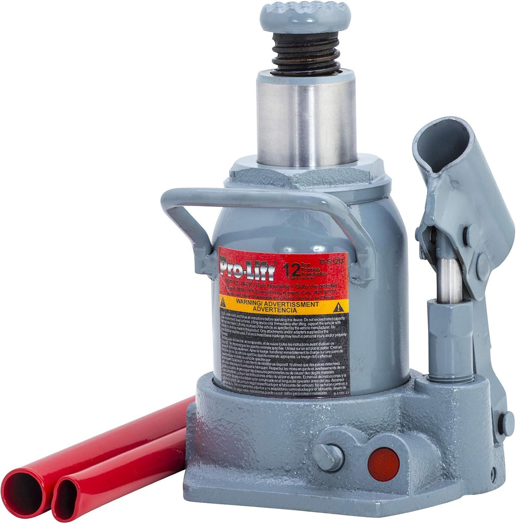 Grey Hydraulic Bottle Jack, 12 Ton Capacity Y21785