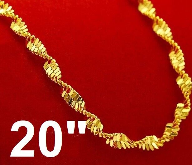 18k Gold Filled Sterling Silver Dragon Link Pendant Necklace O312144