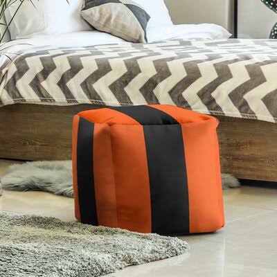 Striped Pouf Ottoman F764