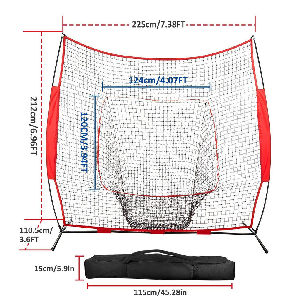 Baseball Softball Practice Training Net with Carrying Bag I9481