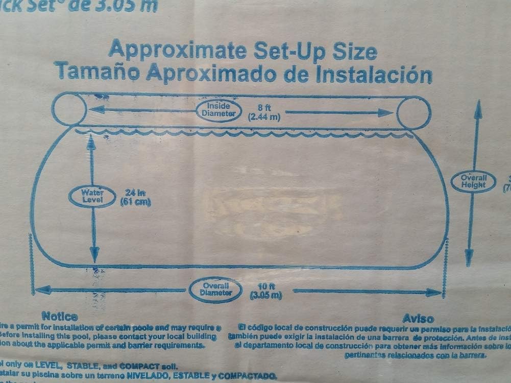 10' x 30 Above Ground Swimming Pool with Filter Pump System T3162