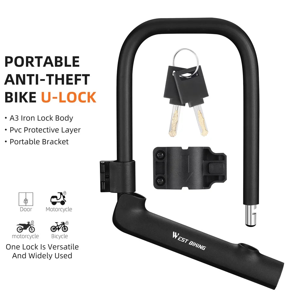 U type Lock Bike Lock with 2 Lock S172