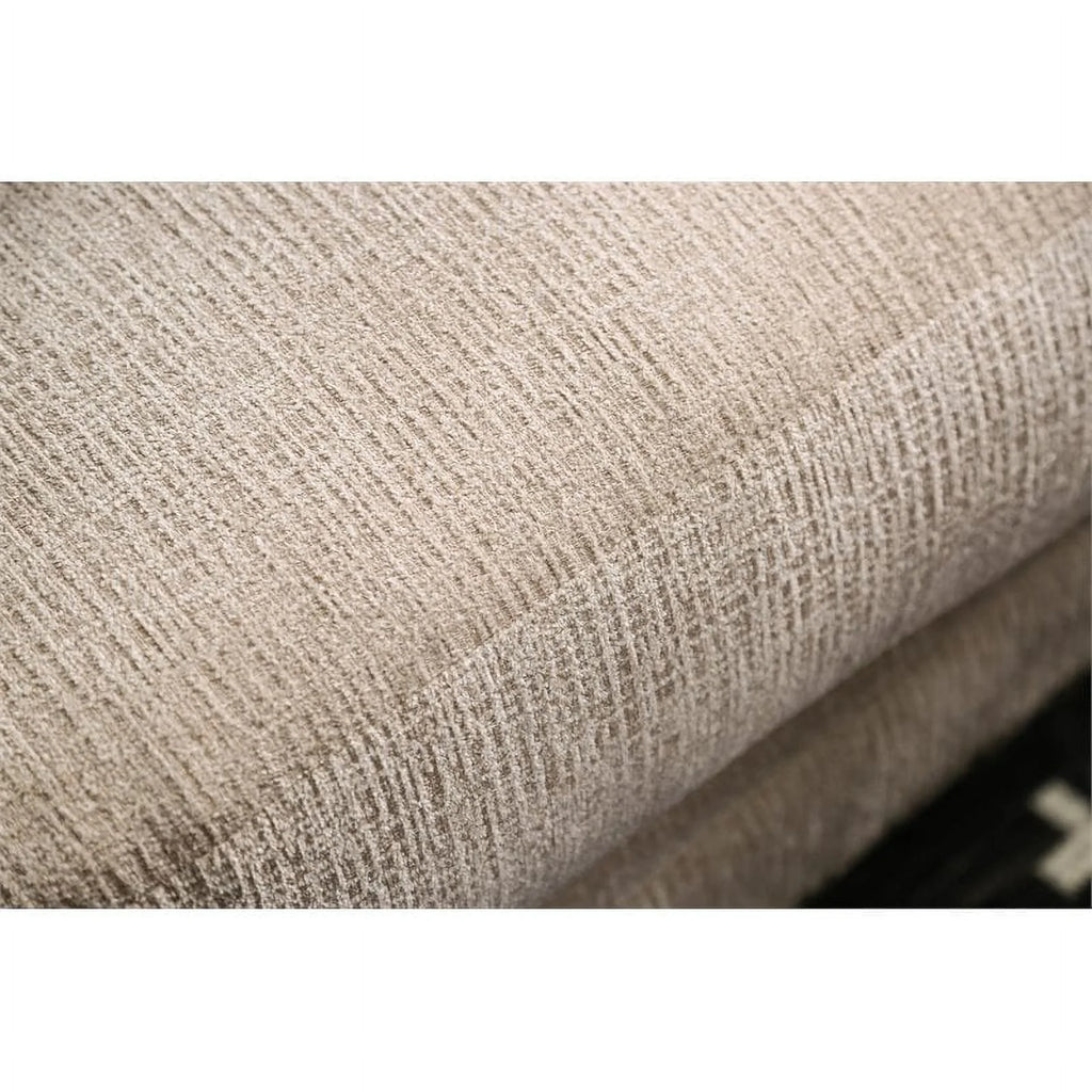 Brown Chenille Nail Head Loveseat N436
