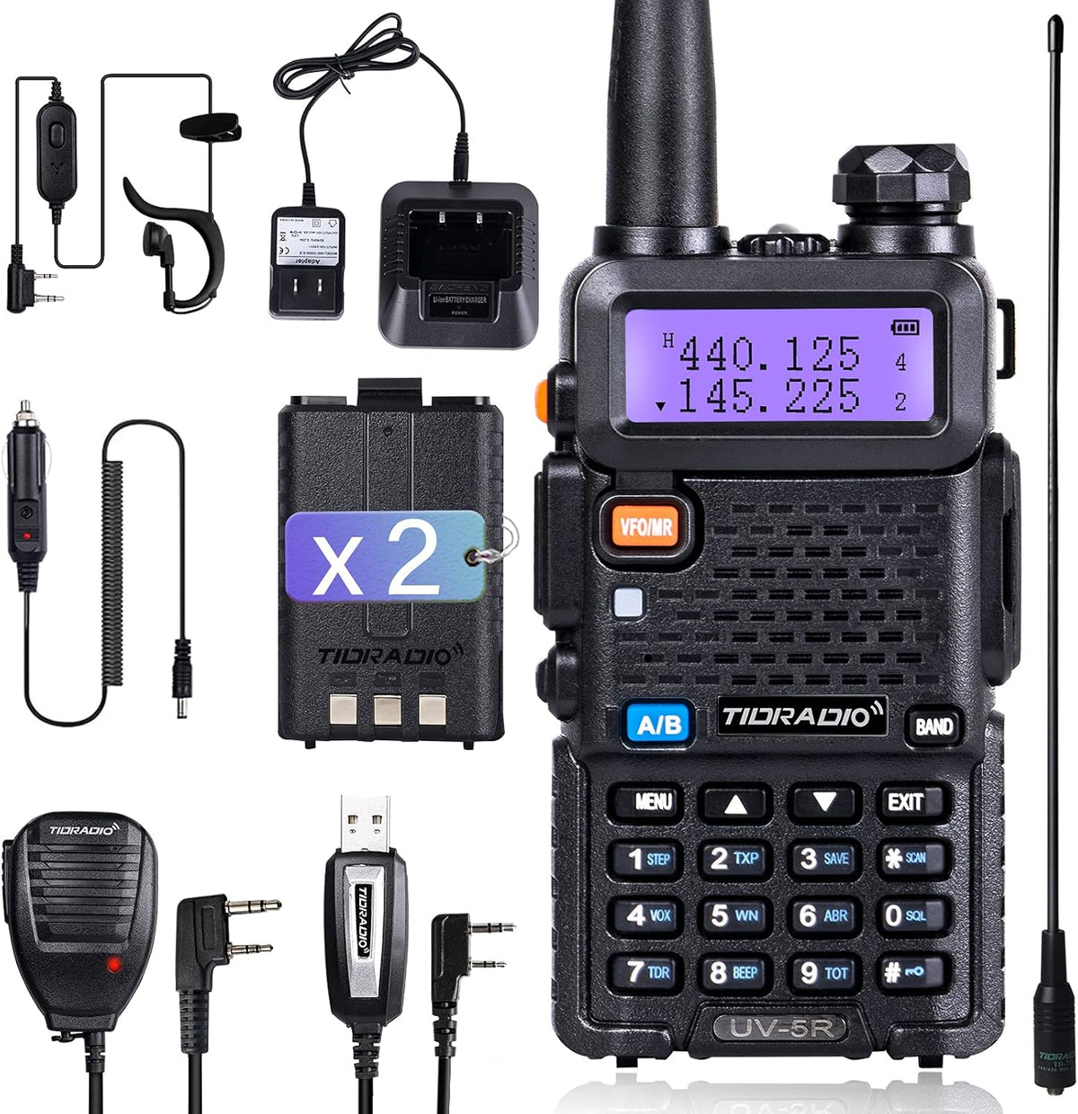 UV-5R Ham Radio Handheld Full Kit Pack of 2 U81719