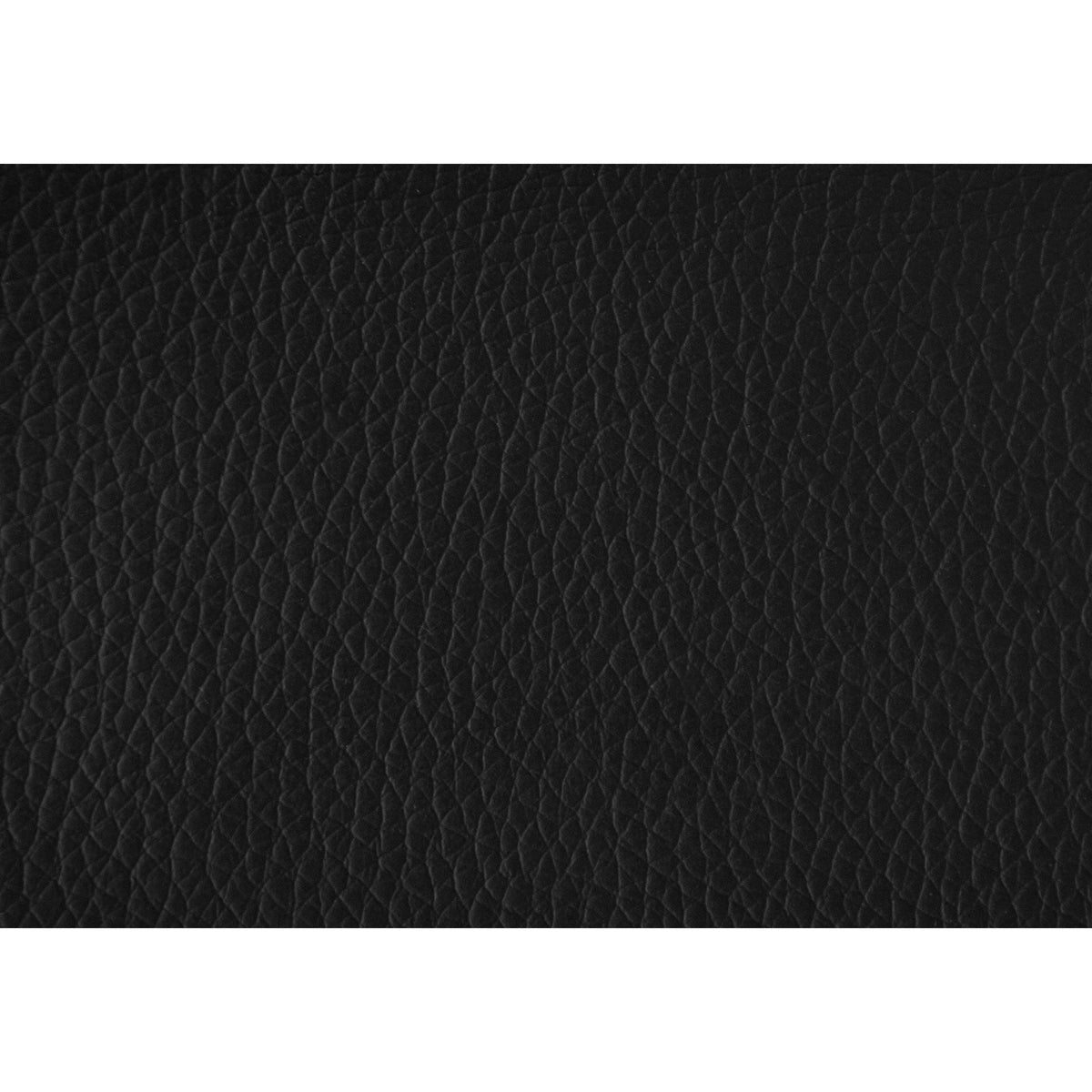 Black Leather Look Fabric Ottoman B609