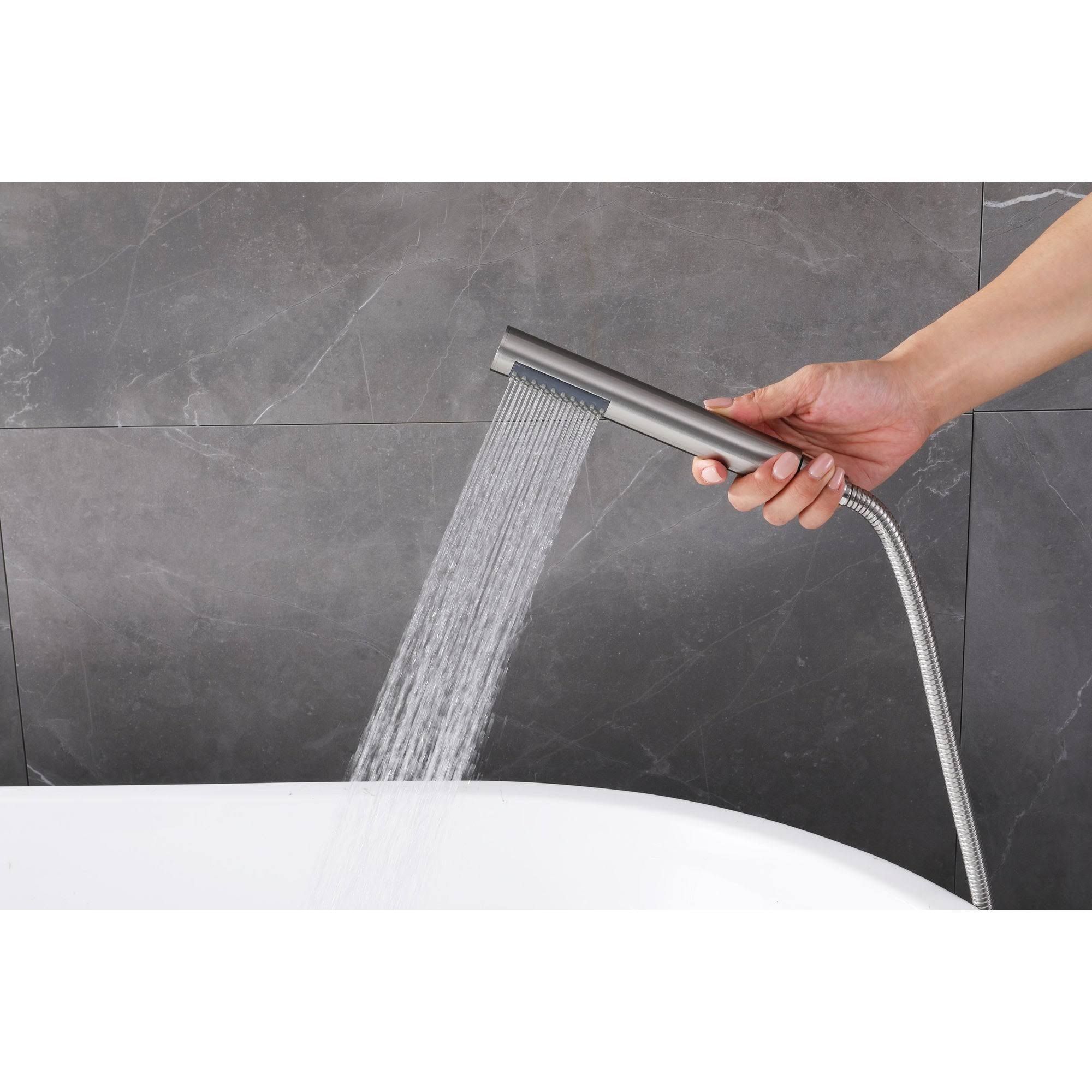 Silver Freestanding Tub Filler P61682