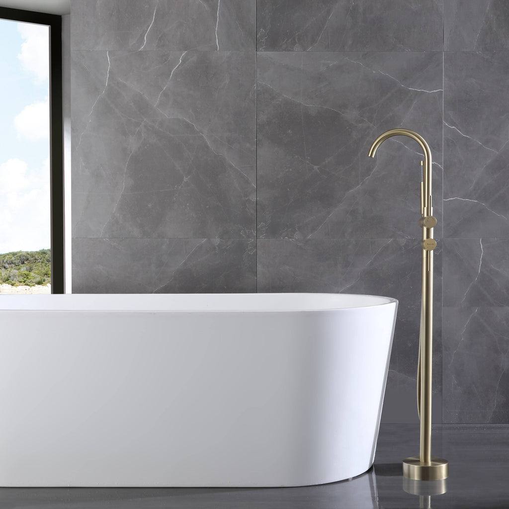 Silver Freestanding Tub Filler P61682