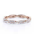 Twisted Stackable Ring Band in 10K Rose Gold I25008
