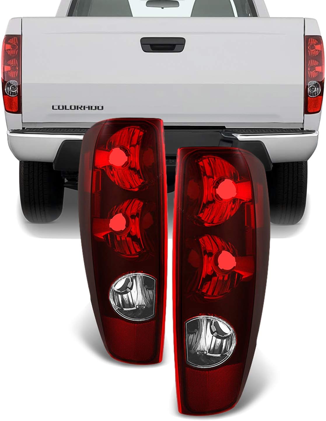 Red Tail Lights Replacement Pair Pack of 2 D141717