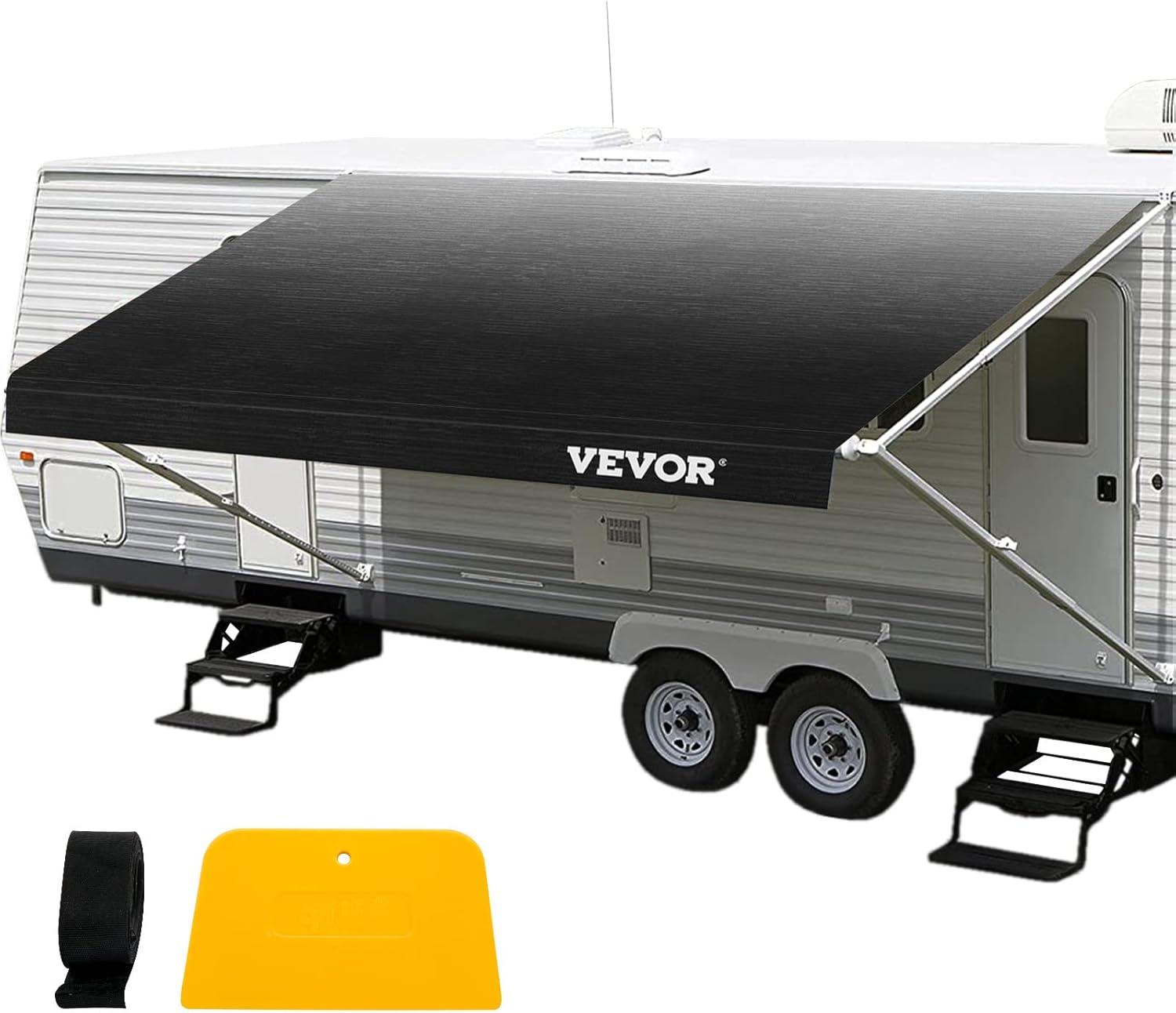 Charcoal 15oz Vinyl RV Awning Replacement Fabric C39016