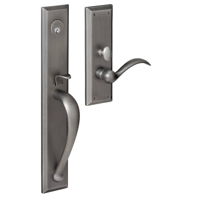Satin Black Left Hand Dummy Entry Handleset Y3256