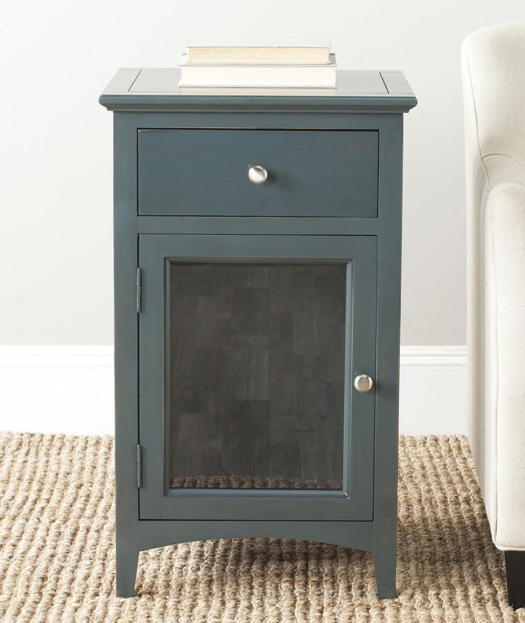 French Grey End Table V3538