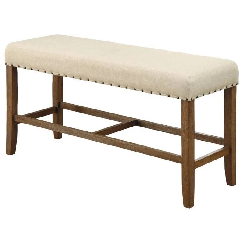 Beige Counter Height Dining Bench F849