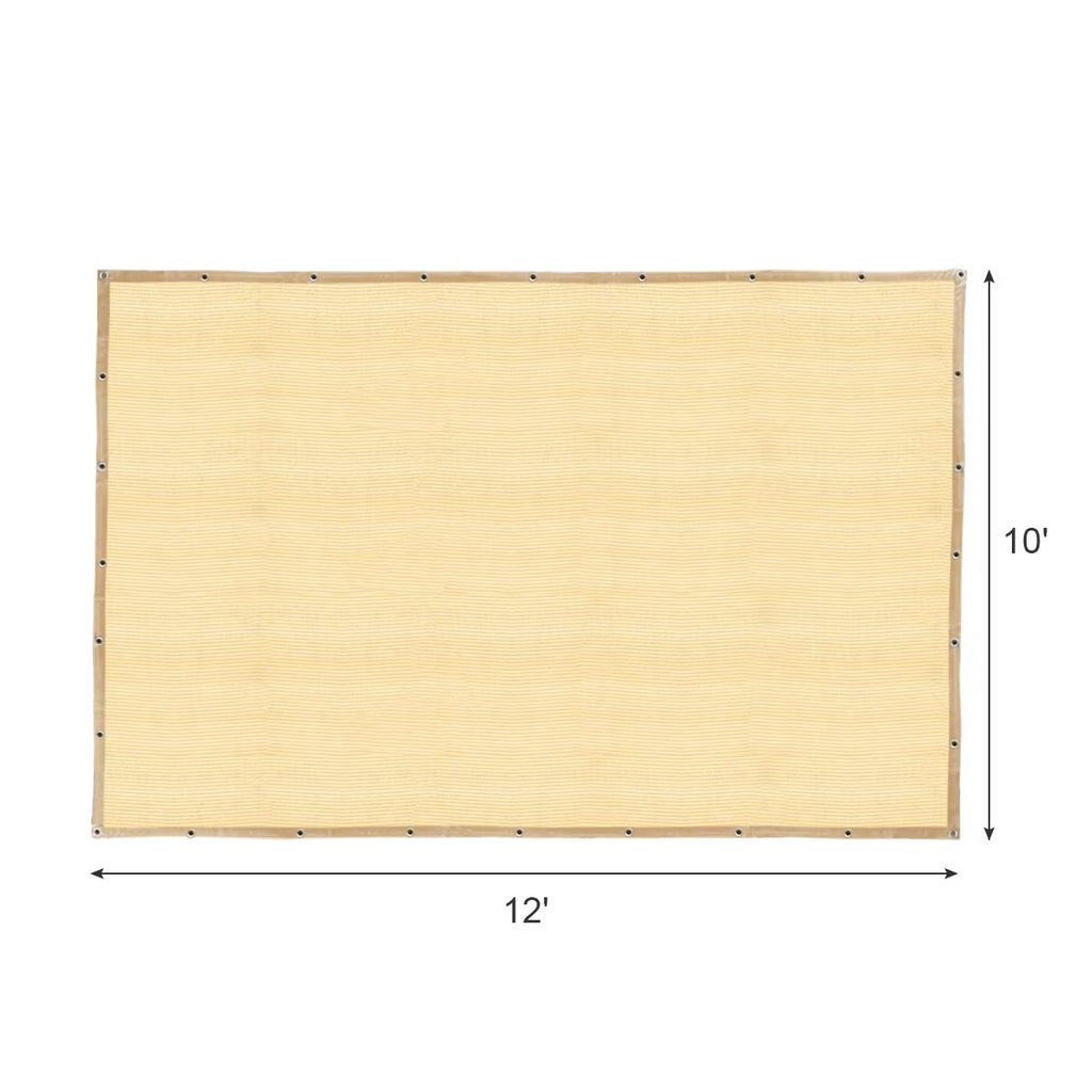 10' x 12' Wheat Shade Cloth with Grommets G496112