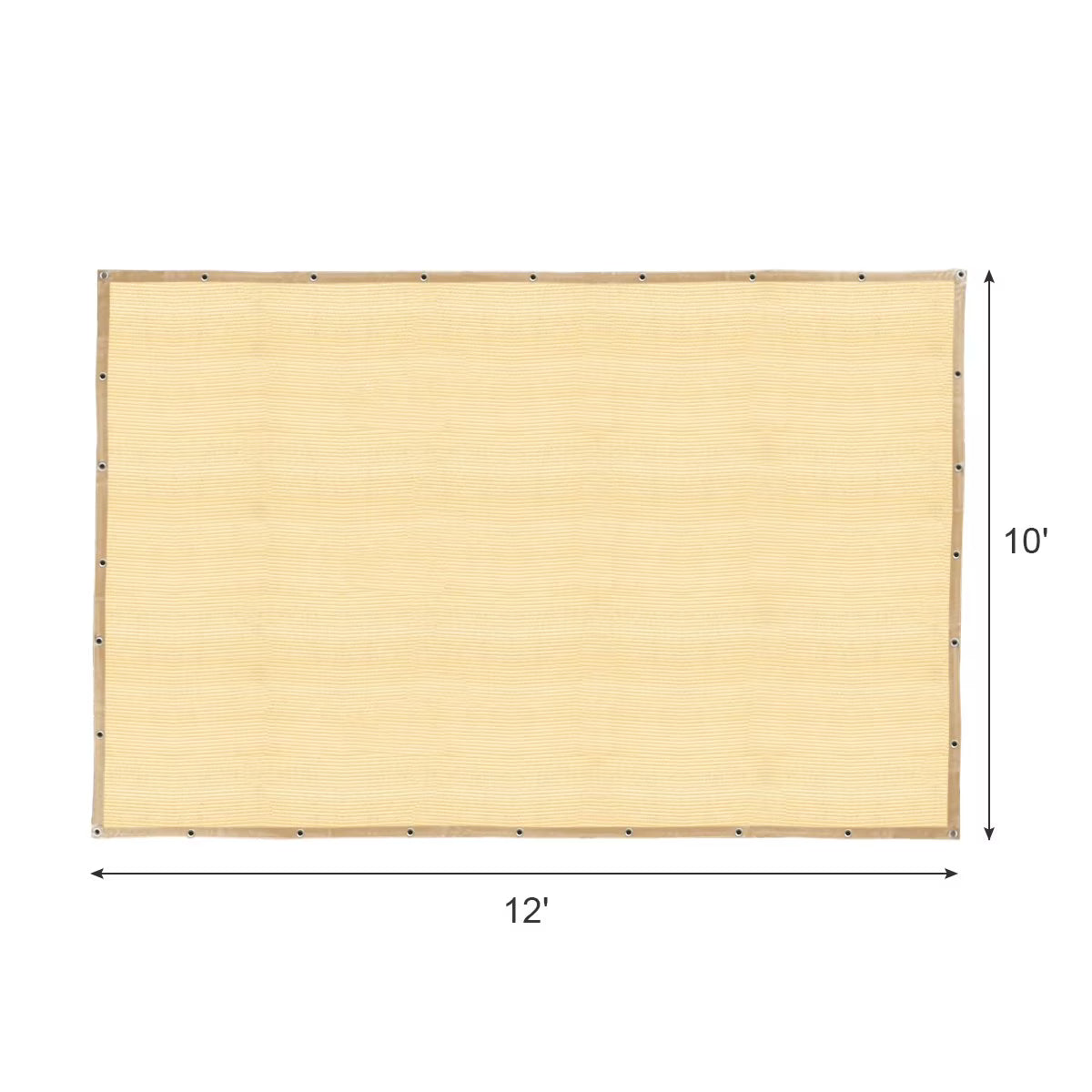 10' x 12' Wheat Shade Cloth with Grommets G496112