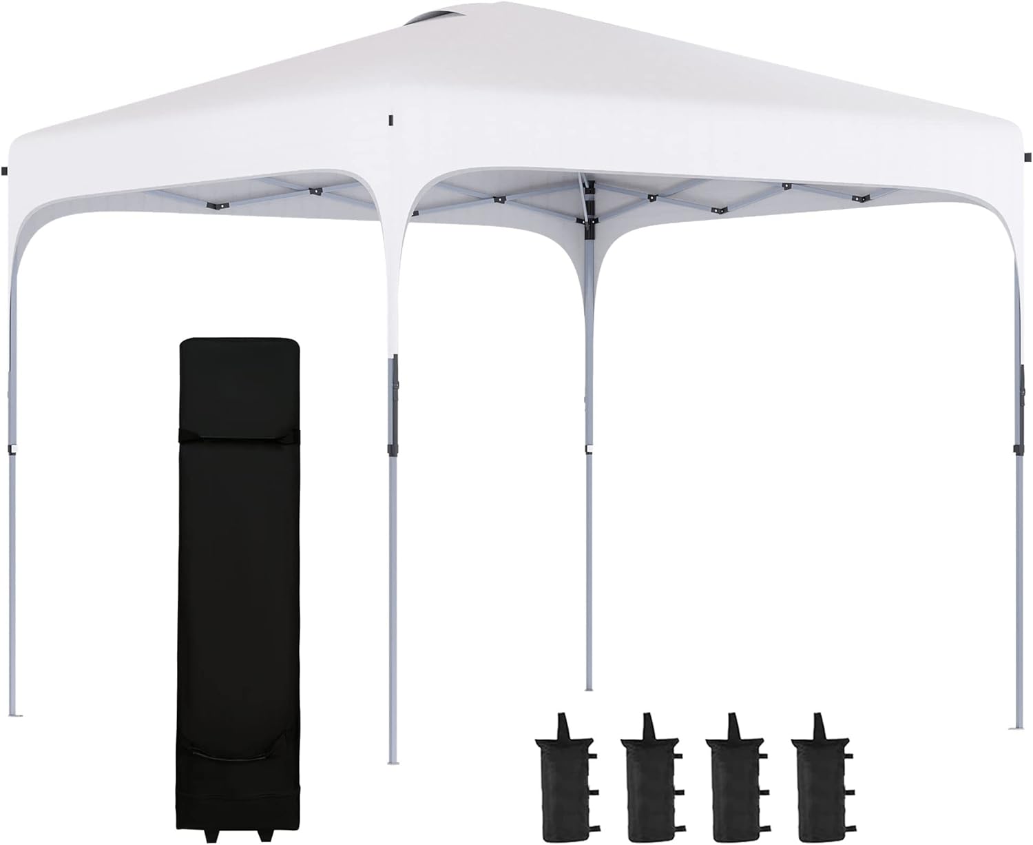 10' x 10' Pop Up Canopy Tent with Carry Bag and 4 Leg Weight Bags M62255