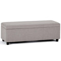 Solid Wood Storage Bench in Cloud Gray G34628