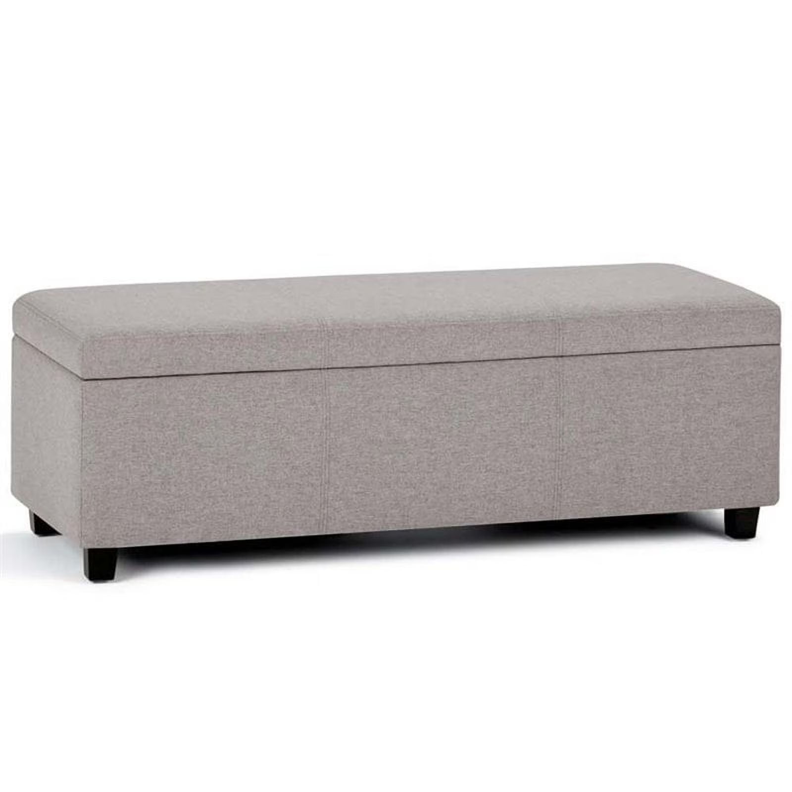 Solid Wood Storage Bench in Cloud Gray G34628