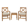 3-Piece Acacia Wood Patio Chat Set E775