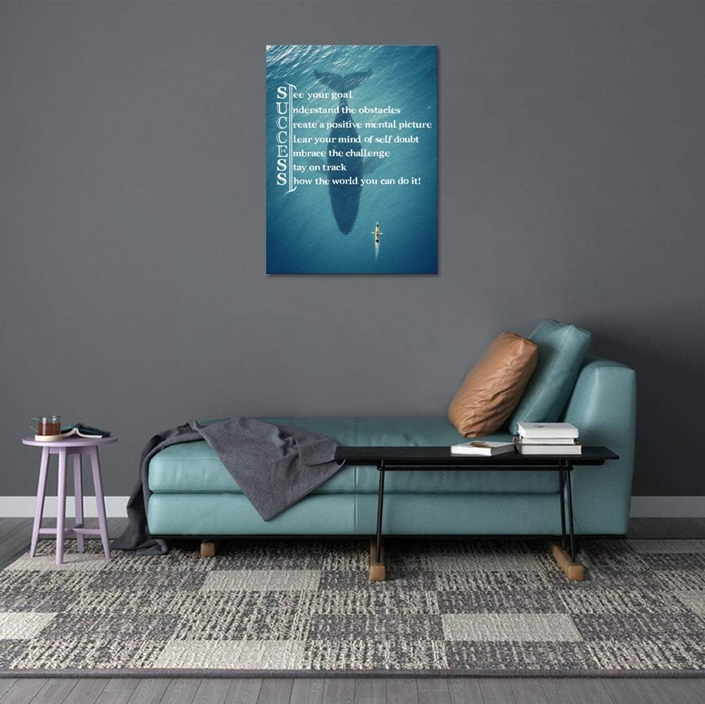 Large Inspirational Canvas Prints with Black Floater Frame J39210
