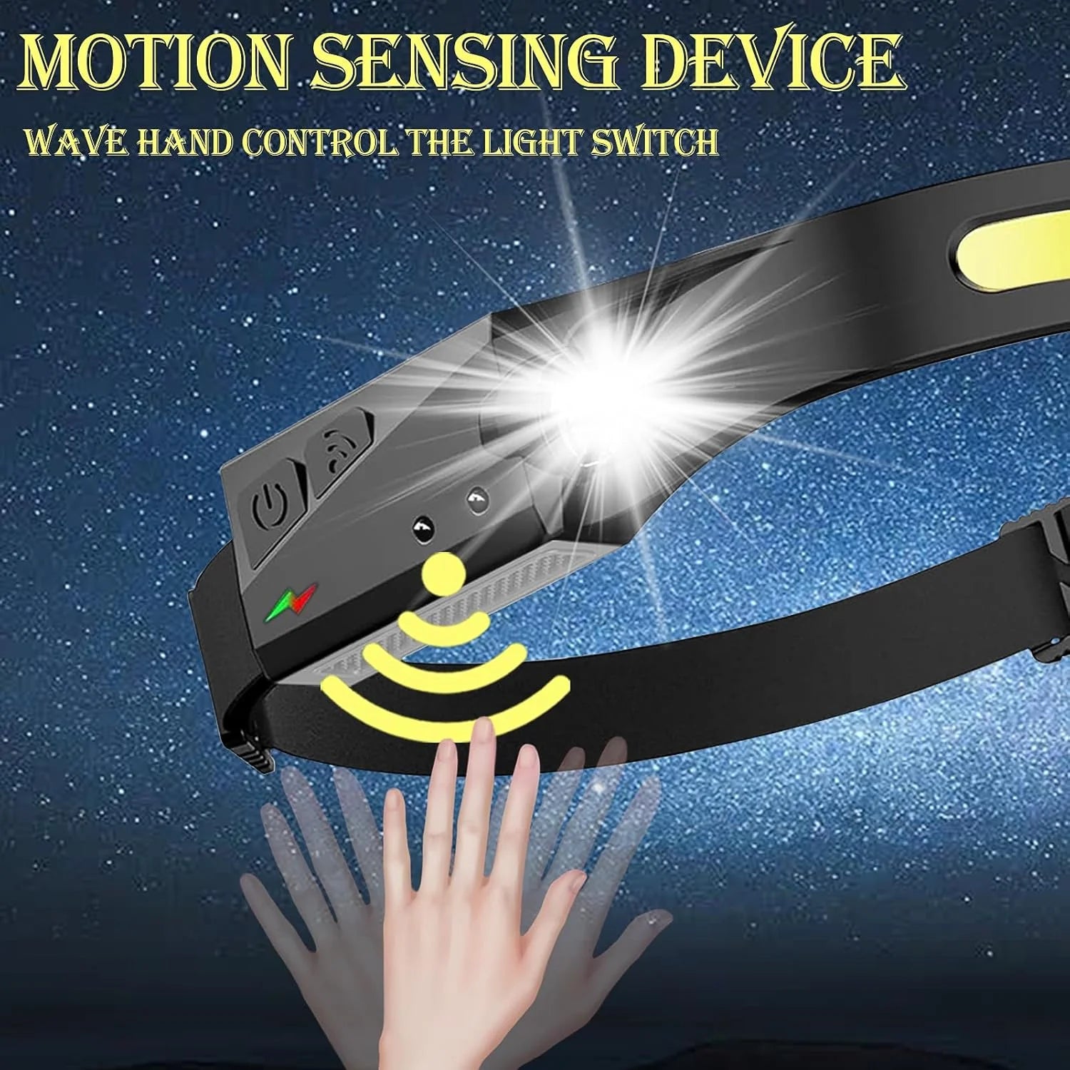 Rechargeable LED Headlamp 2 Pack with Motion Sensor C991