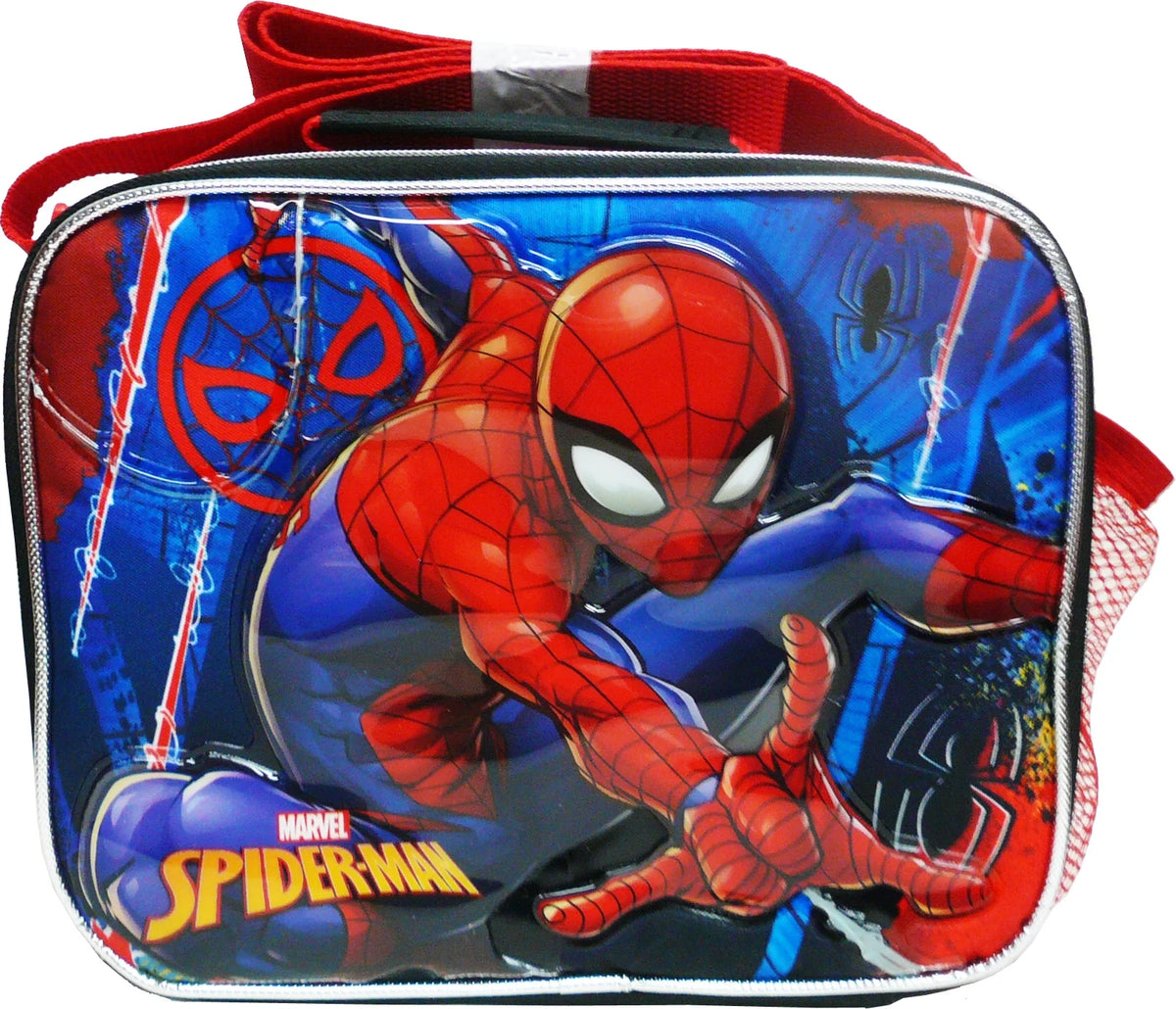 Black Red Blue Rolling School Backpack with Lunch Bag B379