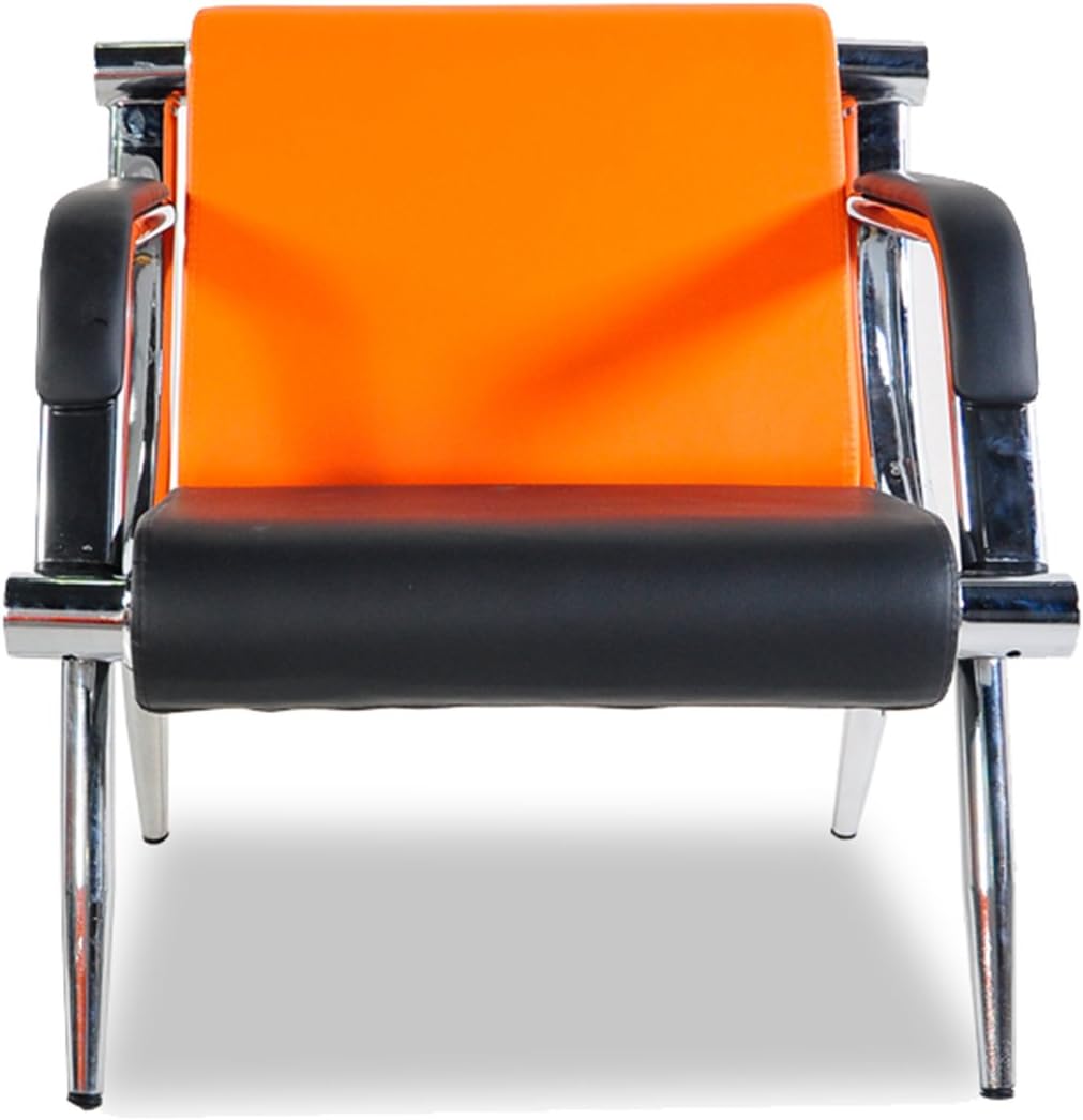 Orange And Black PU Leather Office Reception Chair K852758