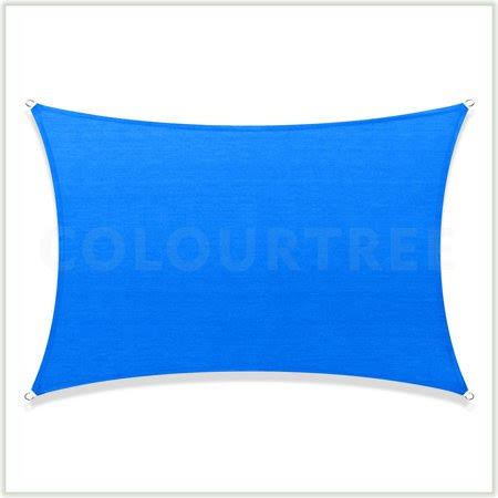 Blue Rectangle Sun Shade Sail Canopy N2119
