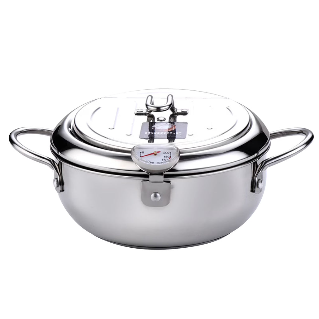 Steel Japanese Style Fryer With Thermometer And Pot G45509