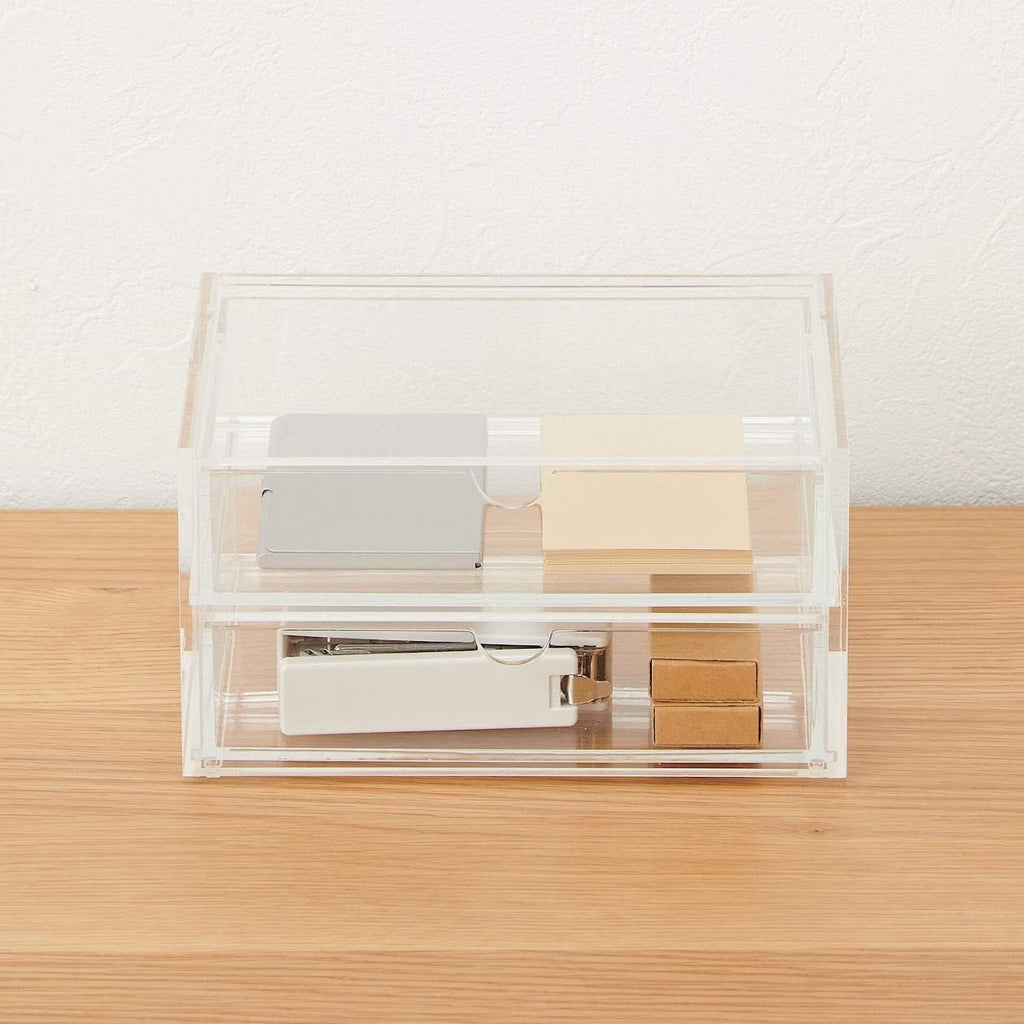 Acrylic Case 2 Drawers Small Pack of 2 J514912