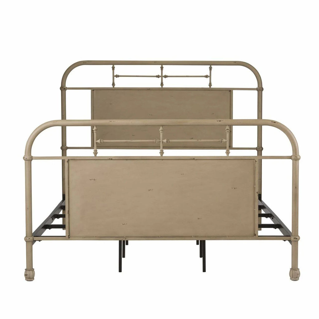 Cream Metal Bed R964