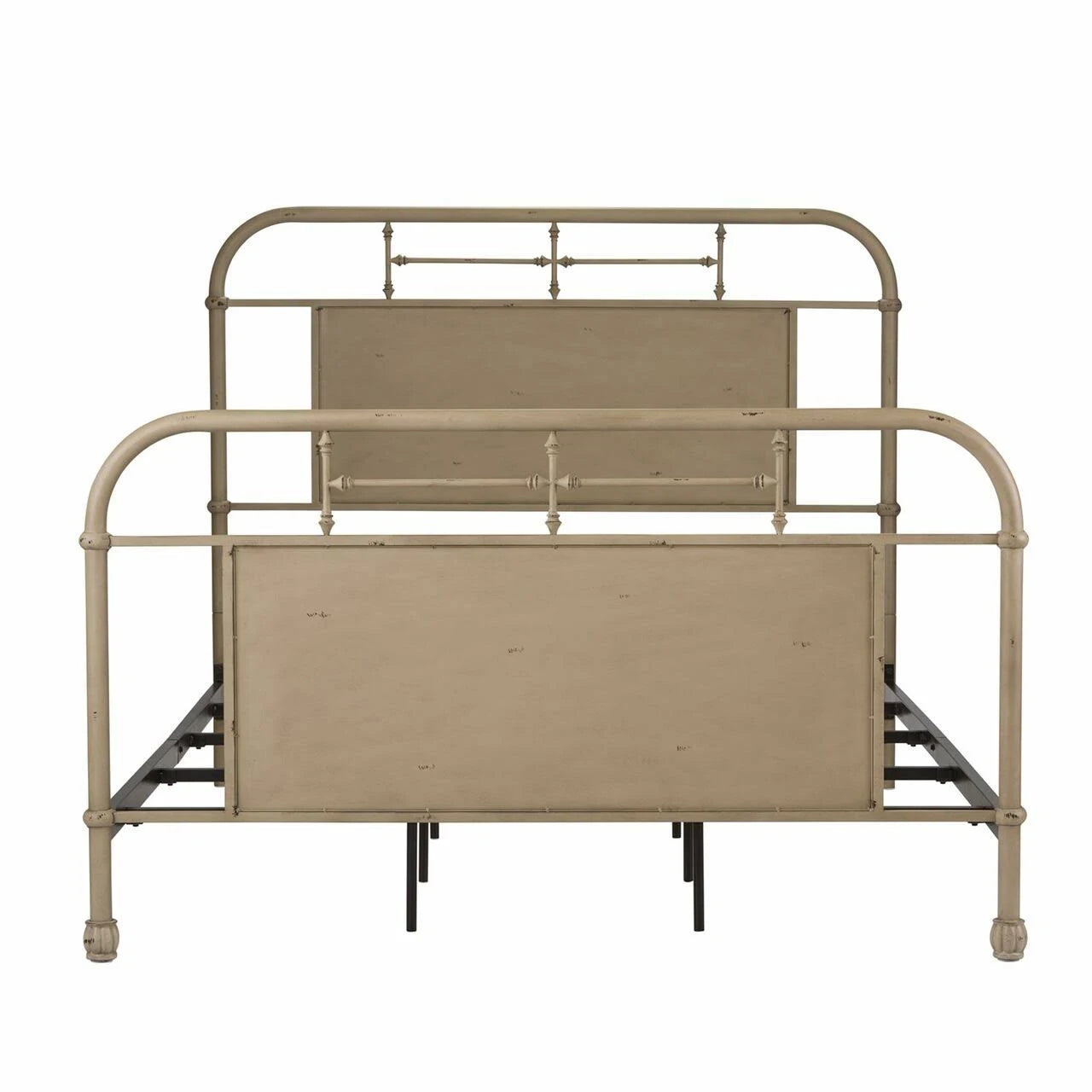 Cream Metal Bed R964
