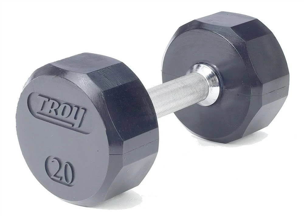12-Sided Rubber Encased Dumbbell N3940