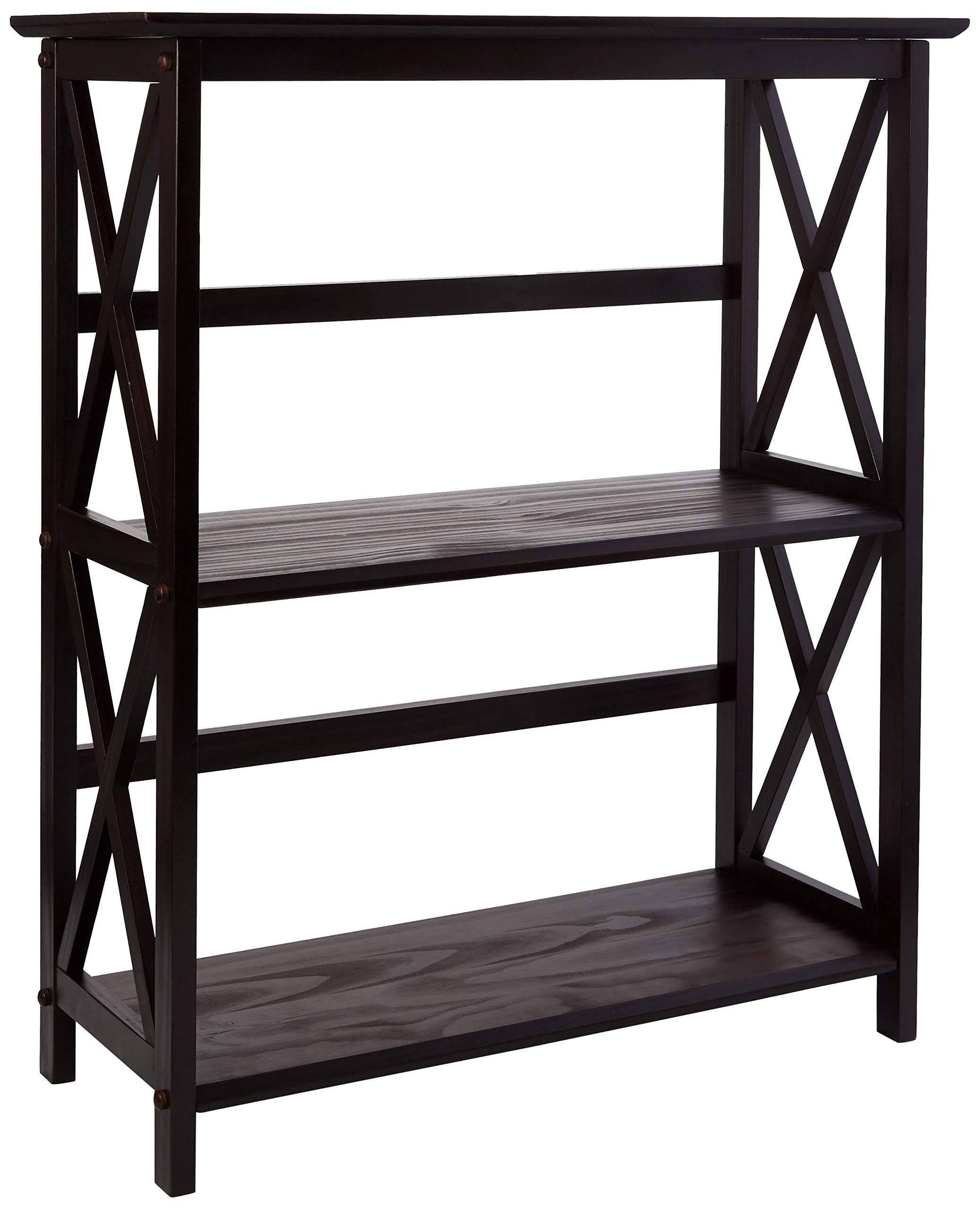 3-Shelf Bookcase Espresso U2175