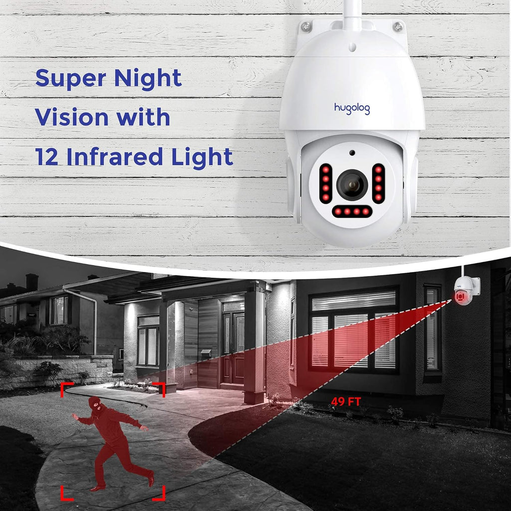 Outdoor PT WiFi Security Camera 1080P HD Waterproof with Motion Detection B82235