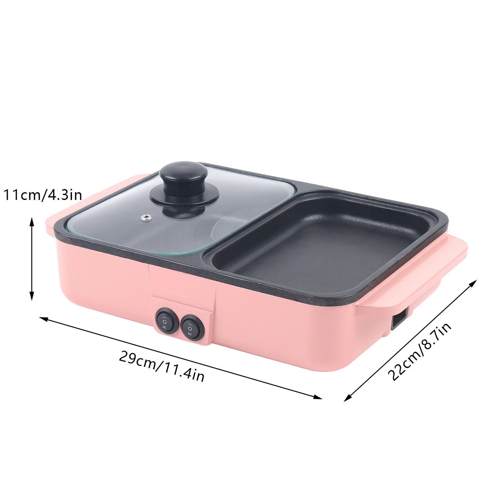 Pink Electric Grill Non-stick Stainless Steel T886