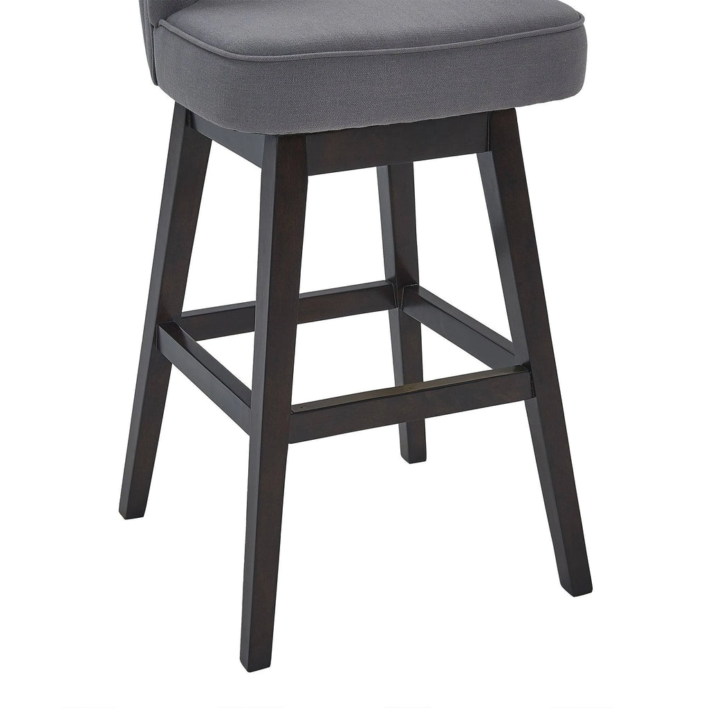 Tan Wood Swivel Barstool H53119
