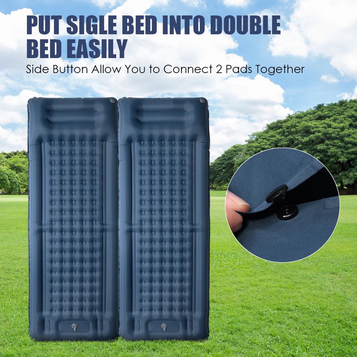 Inflatable Sleeping Pad 4 Inch Thick Air Mattress D620