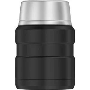 Black Stainless Steel Vacuum Insulated Food Jar With Spoon, 16 oz R88678